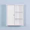 Wall Mount Medicine Cabinet with a Door;  Wooden Bathroom Storage Cabinet with Adjustable Shelf