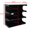 Multifunctional 4-Tier Black Book Shelf & Coffee Table for Living Room Bedroom Dining Room Study Entryway, Creative Furniture Floor Bookshelf
