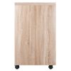 Kenner Open Shelf Cabinet; Reclaimed Wood and White