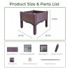 Plastic Raised Garden Bed, Planter Boxes Raised Garden Bed with Legs Planters for Outdoor Indoor Plants Elevated Garden Boxes Plant pots for Flowers