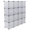 16-Cube Storage Shelf Cube Shelving Bookcase Bookshelf Organizing Closet Toy Organizer Cabinet White  Color