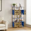 Tall Large Floor Storage Cabinet with Open Compartments and 2 Cabinets with Doors, Freestanding Cabinet, for Home Kitchen, Bathroom, Living Room