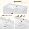 30" White Bathroom Vanity with Single Sink, Combo Cabinet Undermount Sink, Bathroom Storage Cabinet with 2 Doors and a Drawer, Soft Closing