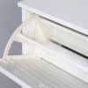 Wooden Shoe Cabinet for Entryway;  White Shoe Storage Cabinet with 3 Flip Doors 20.94x9.45x43.11 inch