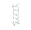 Clear 5 Tier Multimedia Rack with a Diamond pattern