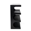 Multifunctional 4-Tier Black Book Shelf & Coffee Table for Living Room Bedroom Dining Room Study Entryway, Creative Furniture Floor Bookshelf