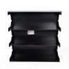 Multifunctional 4-Tier Black Book Shelf & Coffee Table for Living Room Bedroom Dining Room Study Entryway, Creative Furniture Floor Bookshelf