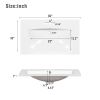 30" White Bathroom Vanity with Single Sink, Combo Cabinet Undermount Sink, Bathroom Storage Cabinet with 2 Doors and a Drawer, Soft Closing