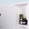 Wall Mount Medicine Cabinet with a Door;  Wooden Bathroom Storage Cabinet with Adjustable Shelf
