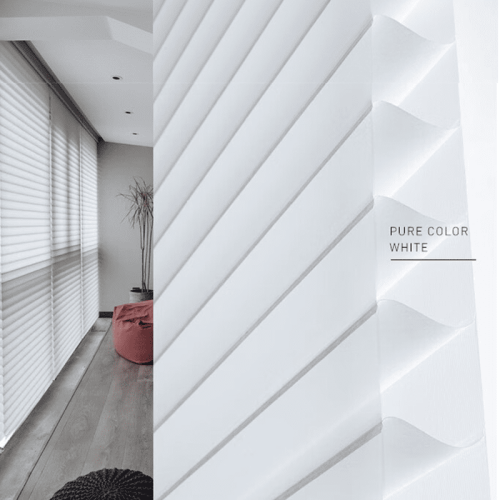 WELLSOURCE Manual 2"Shangri-la Blinds Non Blackout Light Filtering for Home, Office, Hotel, Club, Restaurant Custom Made Size