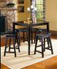 29-inch Bar Height Stools Set of 2pc Saddle Seat Solid Wood Casual Dining Home Furniture